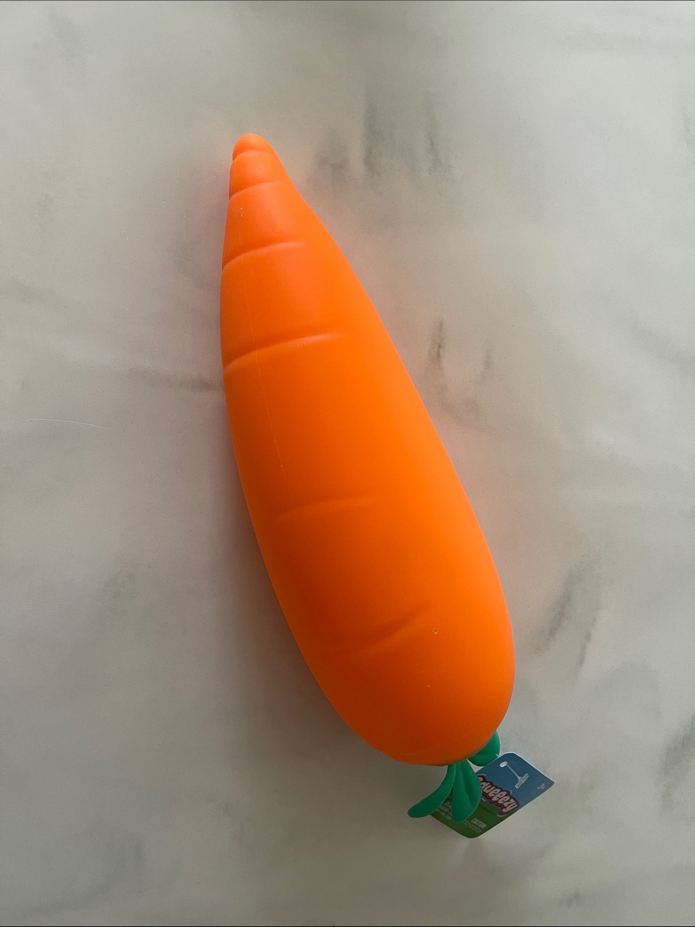 Squeeze Giant Orange Carrot Squeaky Plush Toy